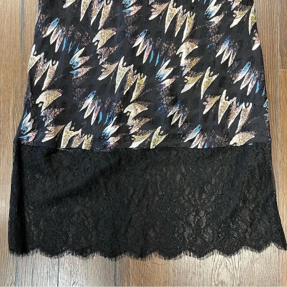 NWT Diane Von Furstenberg Margarit Printed Slip Dress, Army of Hearts SZ 6 - Picture 10 of 10